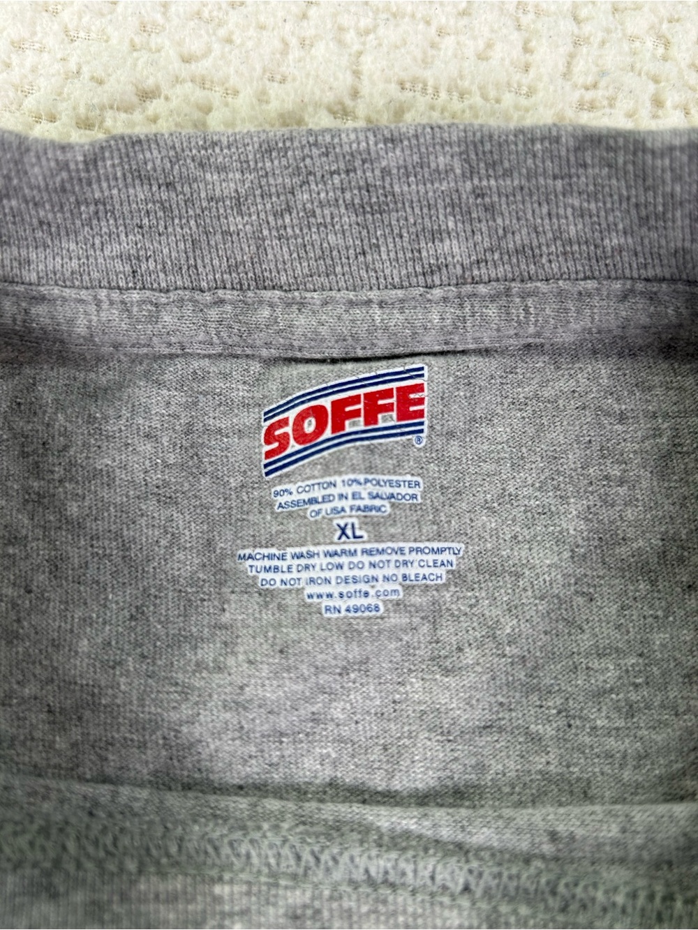 Soffe Virginia Tech Hokies Football T-Shirt Men’s XL Gray Distressed Y2K 2000s - Picture 6 of 7